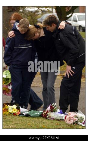 Der Tod von Luke Walmsley, erstochen in einem Coridor in Birkbeck Schule in North Somercotes, Lincolnshire.pic David Sandison 5/11/2003 Stockfoto