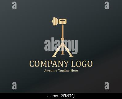 Vektorvorlage für das Logo der Kamerafotografie. Logo-Design mit Symbol für die Kamera. Logo Vorlage Fotografie Studio, Fotograf, Foto. Unternehmen, Marke, b Stock Vektor