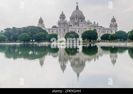 Ansicht des Victoria Memorial in Kalkutta Kalkutta, Indien Stockfoto