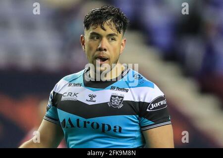 Andre Savelio (11) von Hull FC während des Spiels Stockfoto