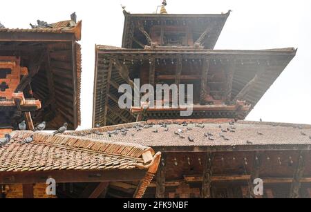 Indreshwor Mahadev-Tempel am Panauti Durbar-Platz in Nepal, UNESCO-vorläufige Stätte. Die heilige und heilige Stadt Stockfoto