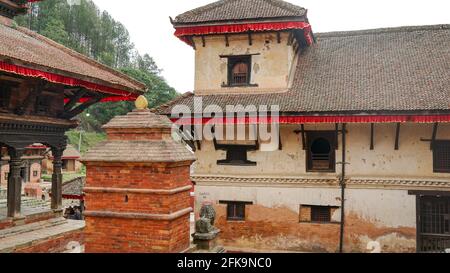 Indreshwor Mahadev-Tempel am Panauti Durbar-Platz in Nepal, UNESCO-vorläufige Stätte. Die heilige und heilige Stadt in Südasien. Hinduismus und Buddhismus Land Stockfoto