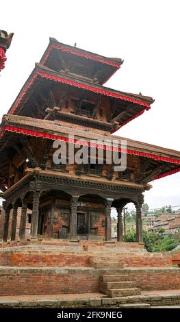 Indreshwor Mahadev-Tempel am Panauti Durbar-Platz in Nepal, UNESCO-vorläufige Stätte. Die heilige und heilige Stadt Stockfoto