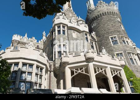 Casa Loma (Toronto) - Nordwestecke Detail Stockfoto