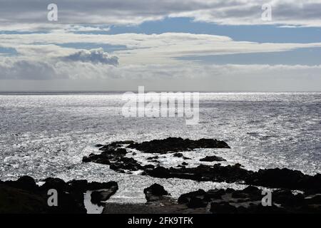 Küstenlandschaft in Faial, Azoren Stockfoto