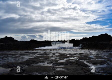 Küstenlandschaft in Faial, Azoren Stockfoto