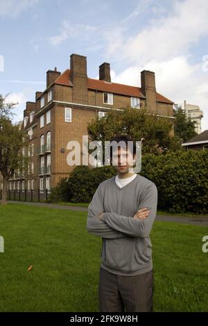 Alessandro Raho zu Hause in East London Bild David Sandison 26/10/2006 Stockfoto