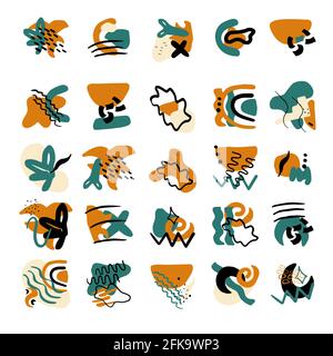 Set aus geometrischen Formen für abstrakte Hintergründe Stock Vektor