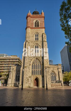 St. Giles-ohne-Cripplegate barbican Stockfoto