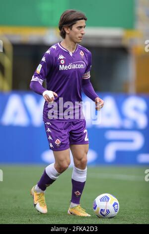 Parma, Italien, 28. April 2021. Mattia Fiorini von ACF Fiorentina während des Primavera Coppa Italia-Spiels im Stadio Ennio Tardini, Parma. Bildnachweis sollte lauten: Jonathan Moscrop / Sportimage Stockfoto