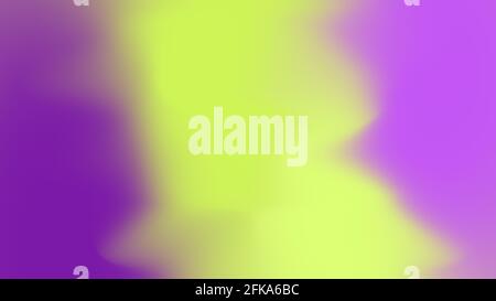 Verschwommener Hintergrund mit verwackelten Farbverläufen in lila und grünen Farben mit Platz für Grafikdesign, Poster und Banner. Abstrakt Feiertagskonzept Stockfoto