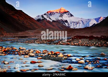 Shigatse-Gebiet am Mount Everest Stockfoto