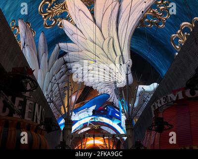 Viva Vision Lichtshows in der Fremont Street, Las Vegas, NV Stockfoto