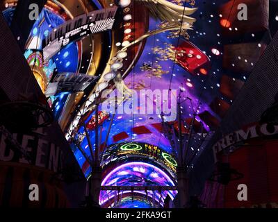 Viva Vision Lichtshows in der Fremont Street, Las Vegas, NV Stockfoto