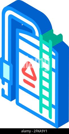 Abbildung des isometrischen Symbolvektors für Industriebehälter-Biogas Stock Vektor