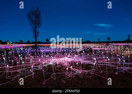 Lichtfeld am Uluru Stockfoto