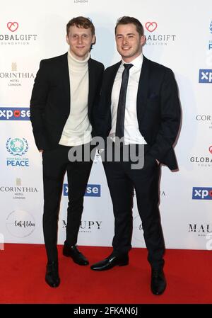 Apr 08, 2019 - London, England, Großbritannien - Football for Peace Initiative Dinner by Global Gift Foto Zeigt: Jamie Borthwick Stockfoto