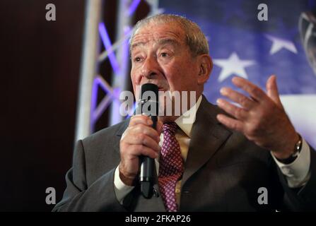 Aktenfoto vom 15-01-2019 von Bob Arum, dem Vorsitzenden des obersten Ranges. Ausgabedatum: Freitag, 30. April 2021. Stockfoto
