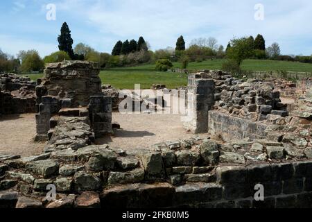 Bordesley Abbey Ruins, Redditch, Worcestershire, England, Großbritannien Stockfoto