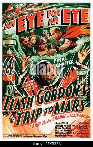 Flash Gordon's Trip to Mars ist eine Science-Fiction-Filmserie aus dem Jahr 1938 mit 15 Kapiteln, die auf dem syndizierten Zeitungscomic-Strip basiert. Stockfoto