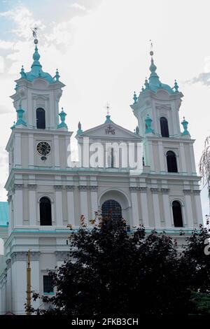 Grodno, Weißrussland - 2. September 2017: Die Kathedrale Basilika des Heiligen Franz Xaver. Stockfoto