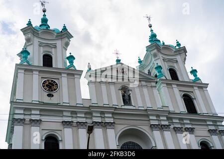 Grodno, Weißrussland - 2. September 2017: Die Kathedrale Basilika des Heiligen Franz Xaver. Stockfoto