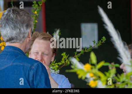 Sohn des ehemaligen Ministers John Gummer und des ehemaligen Abgeordneten Ben Gummer beim Alde Valley Arts Festival Stockfoto