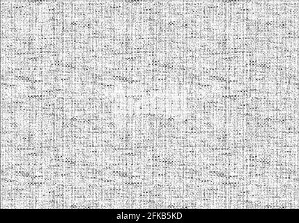 Verzweifelte Overlay-Textur von Webstoff. Grunge Hintergrund. Abstrakte Halbton-Vektor-Illustration Stock Vektor