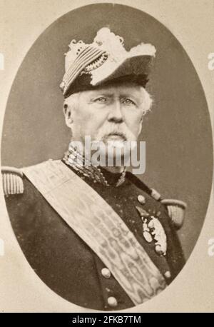 Edme Patrice Maurice (1808-1898), Graf von Mac Mahon und Marschall von Frankreich Foto von E. Appert, war früher der "Fotograf der Magistratur, der Armee, des Senats und der Abgeordnetenkammer" Kabinettkartenformat Paris, Fondation Napoléon Stockfoto