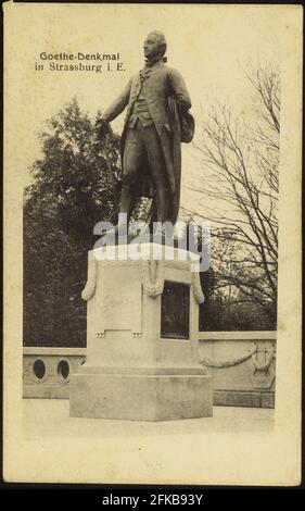 Statue von Johann Wolfgang von Goethe in Straßburg. Deutscher Schriftsteller. Paris, Fondation Napoléon Stockfoto