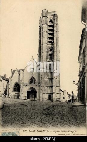 CHATEAU-THIERRY. Französische Abteilung: 02 - Aisne Postkarte Ende des 19. Jahrhunderts - Anfang des 20. Jahrhunderts Stockfoto