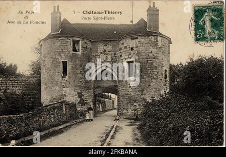 CHATEAU-THIERRY. Französische Abteilung: 02 - Aisne Postkarte Ende des 19. Jahrhunderts - Anfang des 20. Jahrhunderts Stockfoto