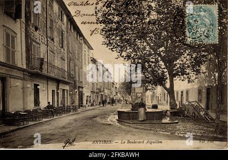 ANTIBES. Französische Abteilung: 06 - Alpes Maritimes Postkarte Ende des 19. Jahrhunderts - Anfang des 20. Jahrhunderts Stockfoto