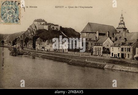 GIVET. Französische Abteilung: 08 - Ardennen Postkarte Ende des 19. Jahrhunderts - Anfang des 20. Jahrhunderts Stockfoto