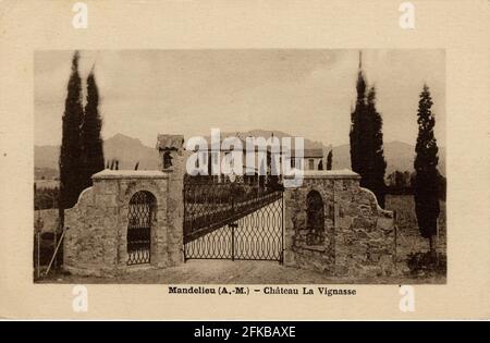MANDELIEU. Französische Abteilung: 06 - Alpes Maritimes Postkarte Ende des 19. Jahrhunderts - Anfang des 20. Jahrhunderts Stockfoto