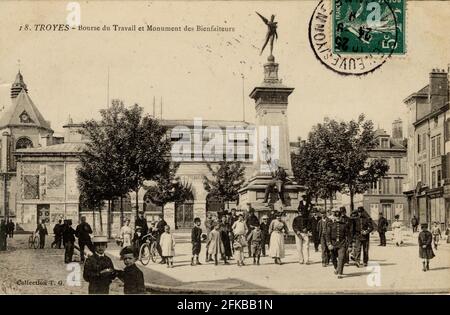 TROYES. Französische Abteilung: 10 - Aube Postkarte Ende des 19. Jahrhunderts - Anfang des 20. Jahrhunderts Stockfoto