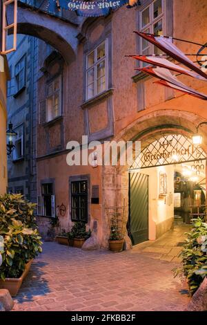 Griechenbeisl in der Stadt Wien, Österreich, Wien Stockfoto