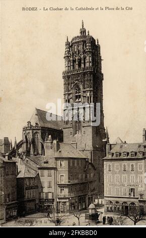 RODEZ. Französische Abteilung: 12 - Aveyron Postkarte Ende des 19. Jahrhunderts - Anfang des 20. Jahrhunderts Stockfoto