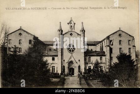 VILLEFRANCHE-DE-ROUERGUE. Französische Abteilung: 12 - Aveyron Postkarte Ende des 19. Jahrhunderts - Anfang des 20. Jahrhunderts Stockfoto