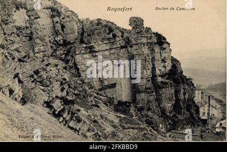 ROQUEFORT-SUR-SOULZON. Französische Abteilung: 12 - Aveyron Postkarte Ende des 19. Jahrhunderts - Anfang des 20. Jahrhunderts Stockfoto