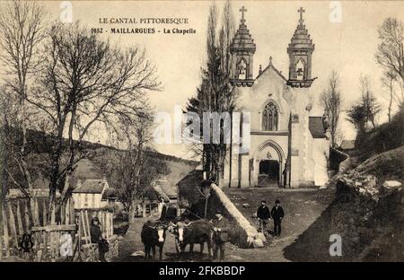 MAILLARGUES. Französische Abteilung: 15 - kantale Postkarte Ende des 19. Jahrhunderts - Anfang des 20. Jahrhunderts Stockfoto