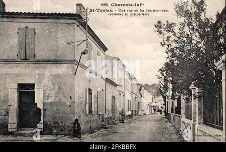 SAINT-TROJAN-LES-BAINS. Französische Abteilung: 17 - Charente-Maritime Postkarte Ende des 19. Jahrhunderts - Anfang des 20. Jahrhunderts Stockfoto