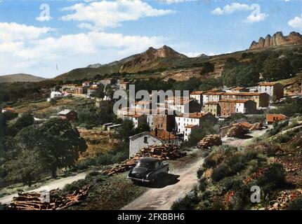 LOZZI. Französische Abteilung: 2B - Haute-Corse Postkarte Ende des 19. Jahrhunderts - Anfang des 20. Jahrhunderts Stockfoto