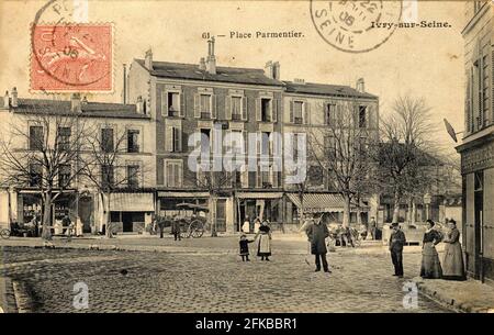 IVRY-SUR-SEINE. Französische Abteilung: 94 - Val-de-Marne Postkarte Ende des 19. Jahrhunderts - Anfang des 20. Jahrhunderts Stockfoto