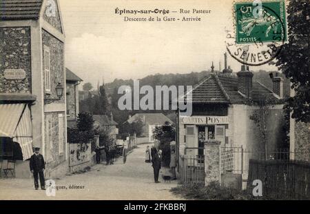 EPINAY-SUR-ORGE. Französische Abteilung: 91 - Essonne Postkarte Ende des 19. Jahrhunderts - Anfang des 20. Jahrhunderts Stockfoto