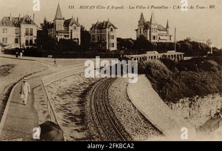 ROYAN. Französische Abteilung: 17 - Charente-Maritime. Region: Nouvelle-Aquitaine (ehemals Poitou-Charentes). Postkarte Ende des 19. Jahrhunderts - Anfang des 20. Jahrhunderts Stockfoto