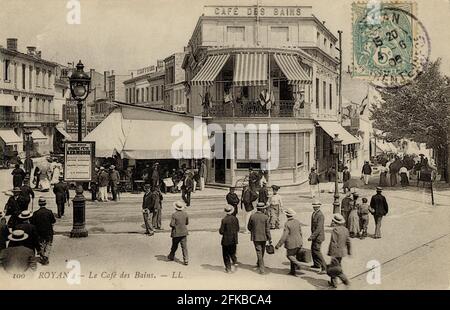 ROYAN. Französische Abteilung: 17 - Charente-Maritime. Region: Nouvelle-Aquitaine (ehemals Poitou-Charentes). Postkarte Ende des 19. Jahrhunderts - Anfang des 20. Jahrhunderts Stockfoto