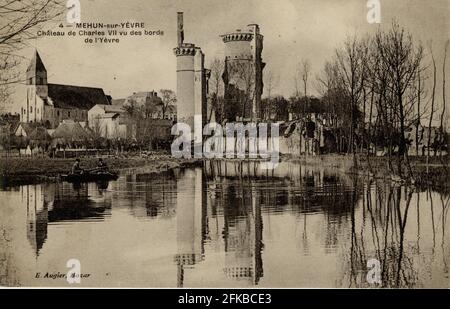 MEHUN-SUR-YEVRE. Französische Abteilung: 18 - Cher. Region: Centre-Val de Loire. Postkarte Ende des 19. Jahrhunderts - Anfang des 20. Jahrhunderts Stockfoto