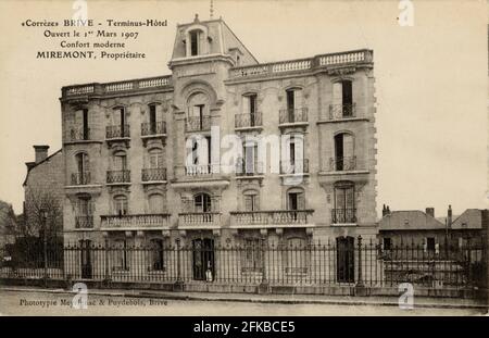 BRIVE-LA-GAILLARDE. Französische Abteilung: 19- Corrèze. Region: Nouvelle-Aquitaine (ehemals Limousin). Postkarte Ende des 19. Jahrhunderts - Anfang des 20. Jahrhunderts Stockfoto