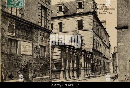 BRIVE-LA-GAILLARDE. Französische Abteilung: 19- Corrèze. Region: Nouvelle-Aquitaine (ehemals Limousin). Postkarte Ende des 19. Jahrhunderts - Anfang des 20. Jahrhunderts Stockfoto